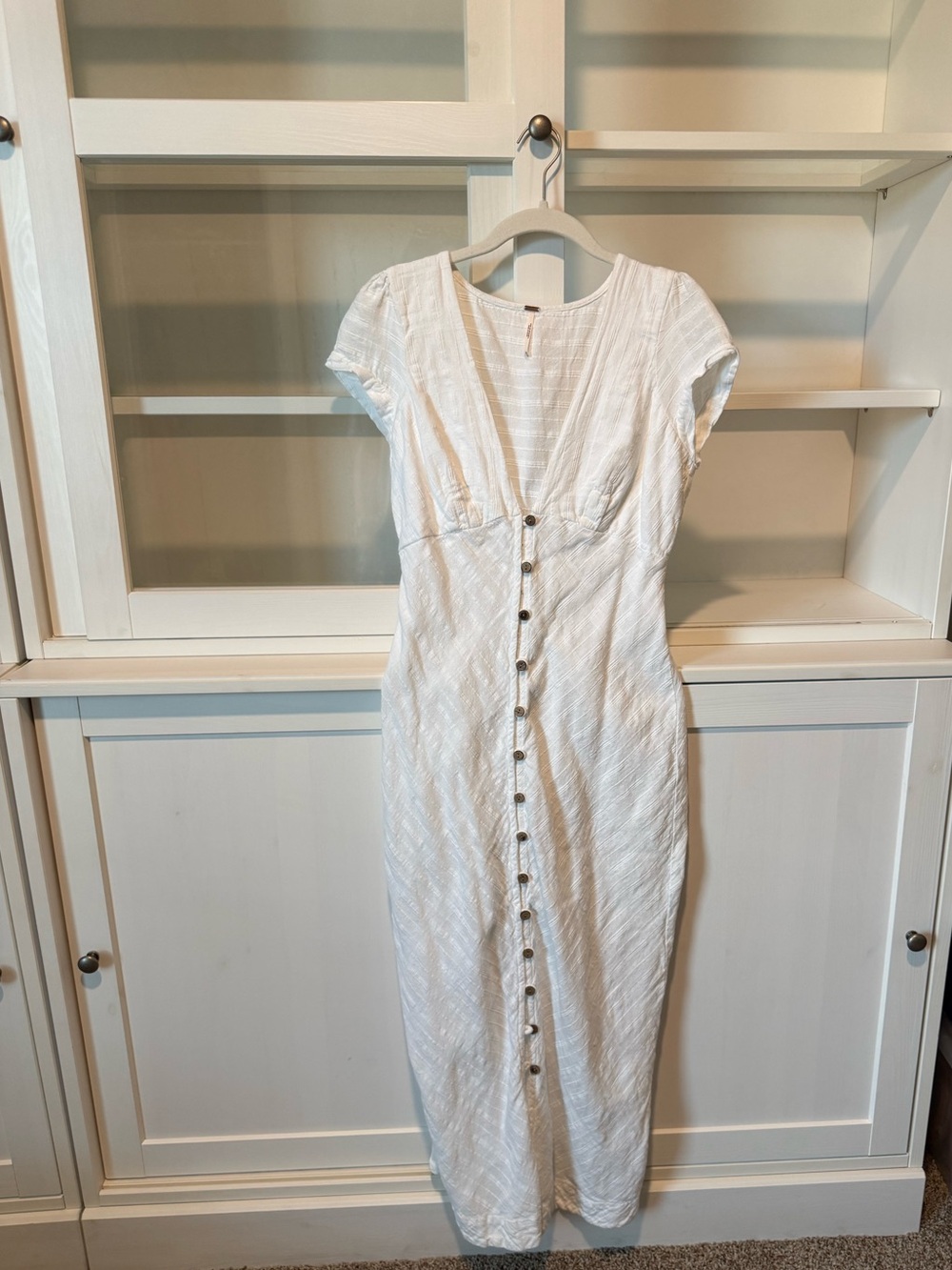 Free People white linen dress